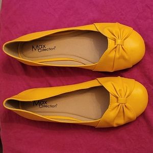 Womens Yellow Ballet Flats